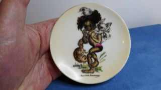 Vintage Brownie Downing Plate " Aboriginal Child Tinka With Australian Animals "