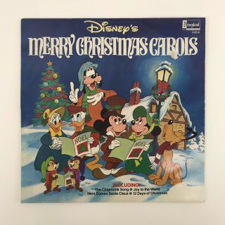 Vintage Disney’s Merry Christmas Carols Vinyl Lp 1980s Retro Collectable
