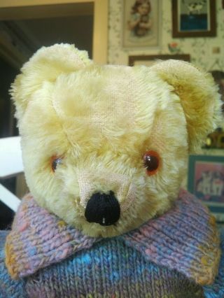 Antique Vintage 1960s English Teddy Bear Deans Or Farnell Or Pedigree 16in Fair