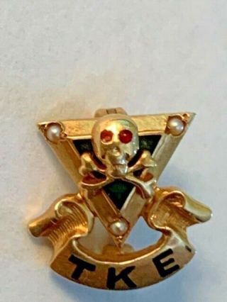 Vintage Tau Kappa Epsilon 14k Gold Fraternity Pin