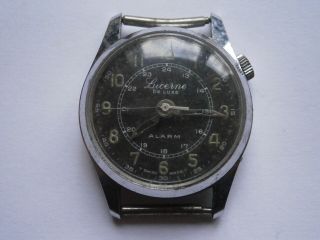 Vintage Gents Alarm Wristwatch Lucerne Mechanical Watch Spares Ronda