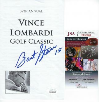 2007 Packers Bart Starr Signed Lombardi Classic Program Jsa Auto Autographed