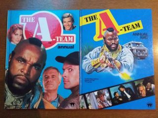 Vintage The A - Team Tv Show Annuals 1984 & 1987 By World Distributors