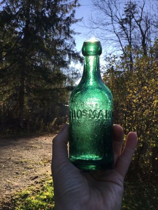 Antique Green Thomas Maher Soda Bottle - Georgia