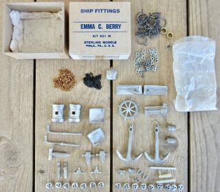 Emma C.  Berry Parts B21 M Sterling Ship Fittings Box Lead Vintage Rc Models Kit