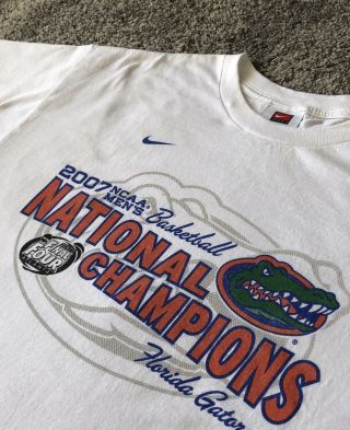 Nike Ncaa Florida Gators Basketball 2007 National Champions Shirt Mens Large