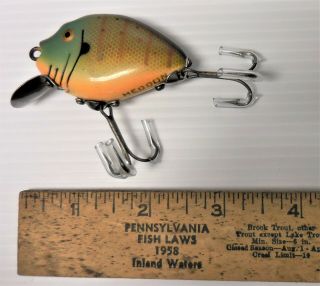 Vintage Heddon Punkinseed Sunfish Fishing Lure Bait Plug Dowagiac