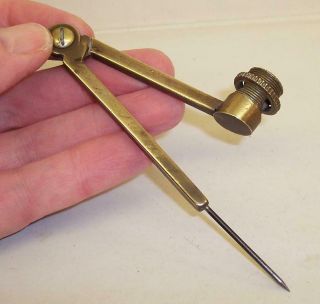 Vintage Brass Drawing Compass Made By Helix Old School Days/technical Drawing