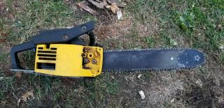 Vintage McCulloch Pro Mac 610 Chainsaw Chain Saw with 16 Bar Runs Needs Tuned 2
