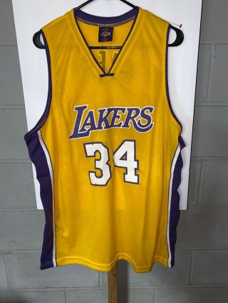 Vintage Nba Los Angeles Lakers Shaq Shaquille O’neal 34 Sz Xl Jersey