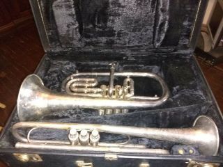 Antique King Master Model Trumpet And Eterna Flugelhorn By Getzen