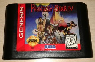 Phantasy Star Iv 4 Sega Genesis Vintage Authentic Retro Game Cartridge