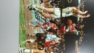 Larry Bird And Michael Jordan Dual Signed 8x10 With See Photos