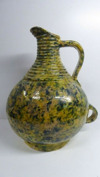 Vintage Australian Studio Pottery Jug Vase Signed To Base - E.  Pordon Hand Built