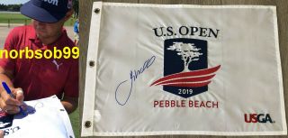 Gary Woodland Signed Autograph 2019 Us Open Pebble Beach Golf Flag Wexact Proof