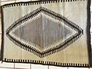 1890 Antique Navajo Rug Native American Indian Old Wool Weaving Blanket Navaho