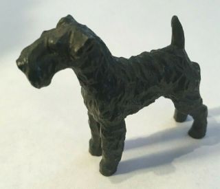 Vintage Wood Carved Dog - Kerry Blue Terrier