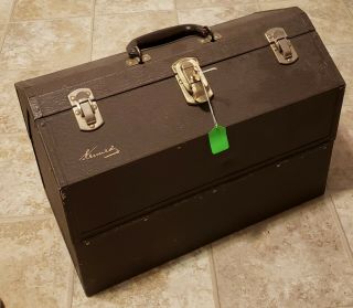 Vintage Kennedy Kits Metal Fishing Tackle Box 1118 - Al Cantilever Tool Box