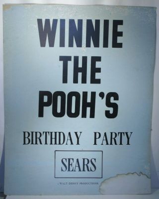 Vtg 1960s Sears Winnie The Pooh 