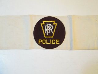 Railroadiana Vintage World War Two Era Pennsylvania Railroad Police Armband