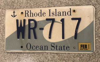Rhode Island Ocean State Wave License Plate Wr 717