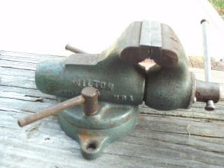 Paint Vintage Antique Wilton Baby Bullet 2 Inch Jaws Vice Good Cond