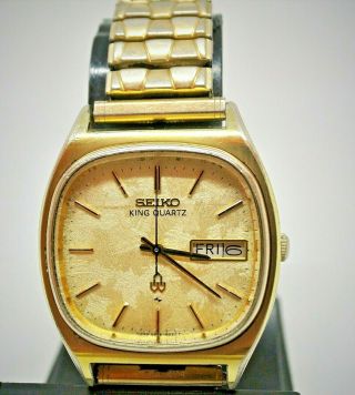 Vintage Seiko King Quartz Gp Watch Cal 5856 8j