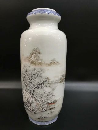 Chinese Porcelain famille rose vase with Snow scene 2