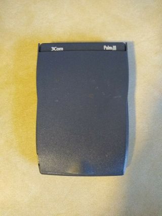 Palm Pilot Iiix 3com Pda With Flip Cover & Stylus Handheld Organizer Vtg