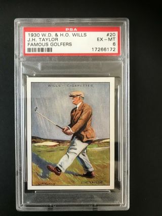 1930 W.  D.  & H.  O.  Wills Famous Golfers: J H Taylor 20 Psa Grade 6