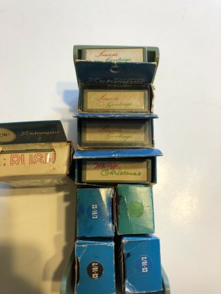 Vintage Shachihata Stampers,  Ink And Holder