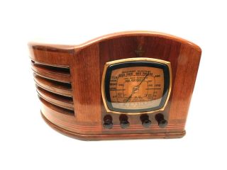 Vintage 1930s Near Old Emerson Ingraham Cabinet Art Deco Antique Tube Radio