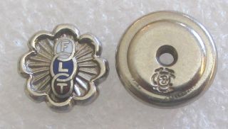 Vintage 10k White Gold Independent Order Of Odd Fellows Flt Lapel Pin - Ioof