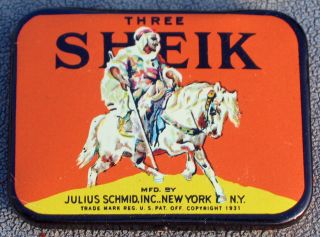 Vintage Sheik Condom Tin 1931 Rubbers Prophylactics Full Of 3 Condoms