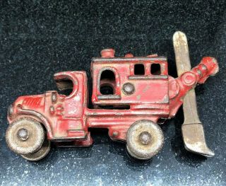 Hubley Cast Iron Panama Shovel Truck Toy Vintage Old Antique 4” - Rare