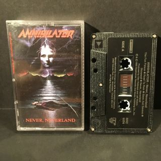 Annihilator Never Neverland 1990 Roadrunner Cassette Tape Metal Vintage Promo