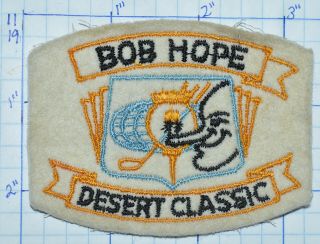 California,  Bob Hope Desert Classic Golf Tournament Pga Felt Vintage Patch