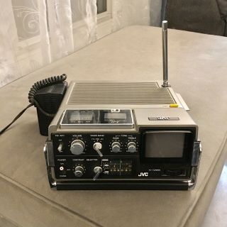 Vintage JVC Radio TV Model 3050 w/ Power Adapter AC DC Cord Portable Mobile 1977 3