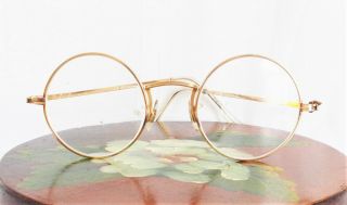 Vintage Shuron Gold Filled Eyeglass Frames Usa Round John Lennon 5 1/2