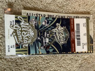 2002 Mlb All - Star Game Ticket With Lanyard