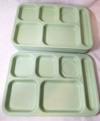 5 Vintage Dallas Ware Divided Melamine Serving Lunch Trays Sturdy Camping