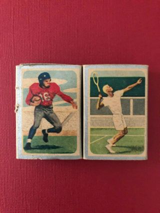 2 X Vintage 1960s Frank Gifford Ny Giants & Rod Laver Blue Tip Match Boxes