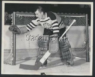 Don Simmons - Boston Bruins 8x10 Press Photo 1958 Vintage Nhl Hockey