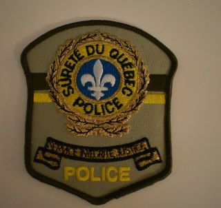 Vintage Surete Du Quebec Police Patch / Crest Canada Collectible