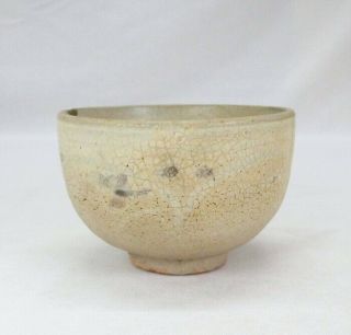 D581: Real old Japanese pottery tea bowl of KIHARA - GARATSU over 300 years ago 2
