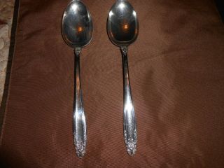 Set Of 2 Sterling International Silver Prelude Solid Serving Spoon 8 1/2 Inches