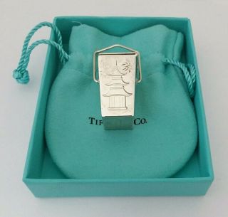Tiffany & Co.  Authentic Sterling Silver Unusual Chinese Takeout Pagoda Pill Box 2