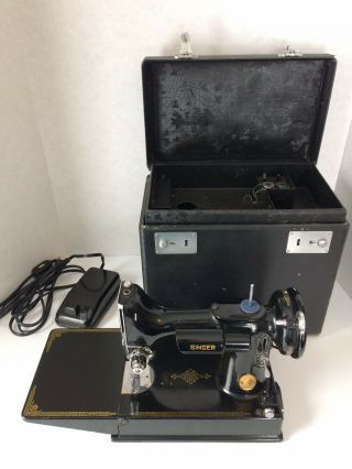 1948 Antique Singer 221 K Featherweight Portable Sewing Machine Vintage