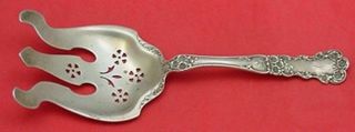 Buttercup By Gorham Sterling Silver Asparagus Fork Pierced With Flowers Fancy 9 "