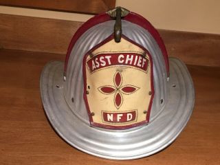 Antique Fireman’s Helmet Norwood Fire Department Delaware County Pa Cairns Nj